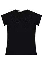 Kız Çocuk Tişört 10-13 Yaş Siyah - Paket