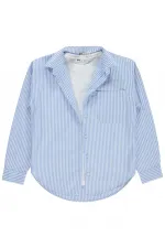 T-shirt pour fille, 10-13 ans, bleu - Lot