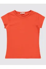 Girls' T-shirt, Ages 6-9, Dark Orange - Pack