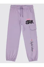 Kız Çocuk Eşofman Altı 10-13 Yaş Dijital Lavanta - Paket