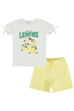 Kız Çocuk Takım 6-9 Yaş Kırık Beyaz-Sarı - Paket