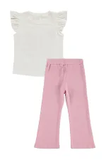 Girls' Outfit Set 2-5 Years Old Off-White-Dark Pink - Package