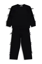 Girls' Tracksuit Set, Ages 6-9, Black - Pack