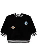 Erkek Çocuk Sweatshirt 2-5 Yaş Siyah - Paket