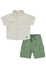 Bebek Takım 0-24 Ay Taş Rengi - Paket