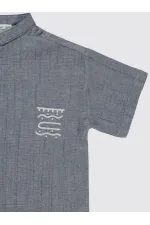 Boy Shirt 6-9 Years Indigo - Package Boy Shirt 6-9 Years Indigo - Package