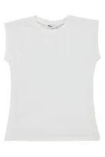 T-shirt pour fille, 10-13 ans, bleu - Lot