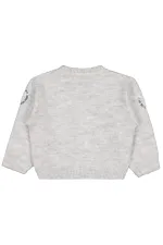 Pull pour fille, 2-5 ans, gris chiné - Emballage