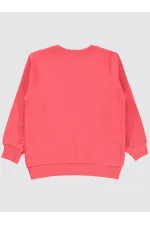 Kız Çocuk Sweatshirt 2-5 Yaş Günbatımı Mercanı - Paket