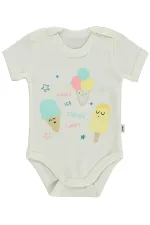 Bebek Çıtçıtlı Badi 0-24 Ay Ekru - Paket