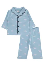 Ensemble pyjama bébé 0-24 mois bleu - Emballage