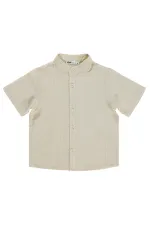 Erkek Çocuk Gömlek 2-5 Yaş Sütlükahve - Paket