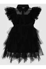 Girl's Vest and Dress 6-13 Years Black - Package