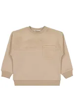 Erkek Çocuk Sweatshirt 2-5 Yaş Açık Kahve - Paket