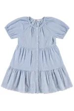 Kız Çocuk Jile ve Elbise 2-5 Yaş Açık İndigo - Paket