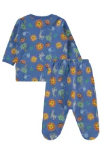 Baby Pajama Set 0-24 Months Light Navy Blue - Package