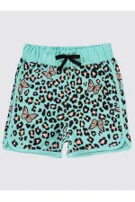 Shorts pour filles de 6 à 9 ans, couleur menthe - Emballage