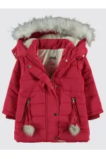 Kız Çocuk Mont 2-5 Yaş Nar - Paket