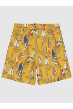 Short de bain garçon 6-9 ans jaune - Emballage