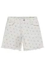 Kız Çocuk Şort 10-13 Yaş Kırık Beyaz - Paket