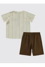 Ensemble garçon 2-5 ans marron - Emballage