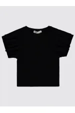 Girls T-Shirt 6-9 Years Old Black - Pack