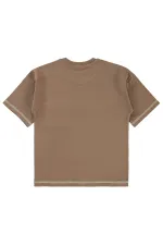 Lot de T-shirts marron pour garçons de 6 à 9 ans