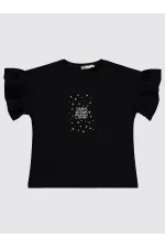 Girls T-Shirt 6-9 Years Old Black - Pack
