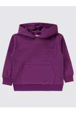Sweat-shirt violet pour fille (2-5 ans) - Emballage