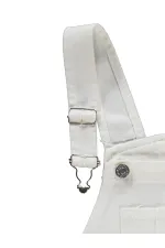 Salopette pour filles, 10-13 ans, blanc cassé - Emballage