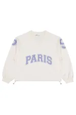 Kız Çocuk Sweatshirt 10-13 Yaş Ekru - Paket