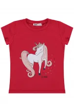 Lot de T-shirts rouges pour filles (2-5 ans)