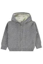 Gilet pour fille, 6-9 ans, gris chiné - Lot