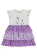 Girls' Jumpsuit and Dress Set, Ages 2-5, Purple - Package