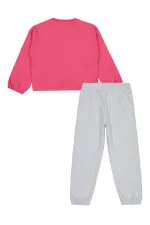 Girls Tracksuit 6-9 Years Old Dark Pink - Package Girls Tracksuit 6-9 Years Old Dark Pink - Package