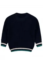 Pull bleu marine pour garçon de 2 à 5 ans - Emballage