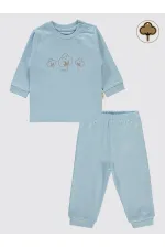 Bebek Pijama Takımı 0-24 Ay Mavi - Paket