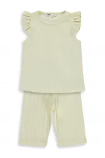 Kız Çocuk Pijama Takımı 2-5 Yaş Sarı - Paket