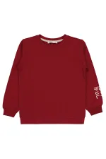 Girl's Sweatshirt 10-13 Years Old Dark Burgundy - Package