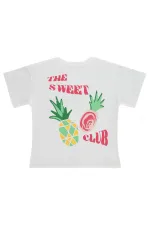 T-shirt fille, 6-9 ans, blanc cassé - Lot T-shirt fille, 6-9 ans, blanc cassé - Lot