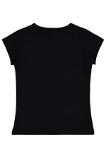 T-shirt noir pour fille Km 10-13 ans - Emballage