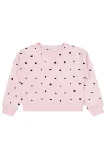 Sweat-shirt pour fille de 6 à 9 ans, couleur poudre - Emballage