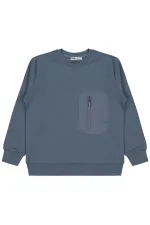 Erkek Çocuk Sweatshirt 10-13 Yaş Açık Antrasit - Paket