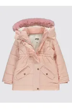 Kız Çocuk Mont 6-9 Yaş Pudra - Paket