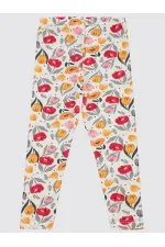 Kız Çocuk Tayt 6-9 Yaş Ekru - Paket