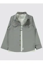 Erkek Çocuk Gömlek 10-13 Yaş Gri - Paket