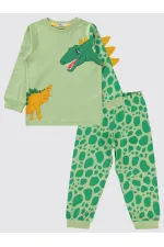 Boys Pajama Set 2-5 Years Old Soft Khaki - Package