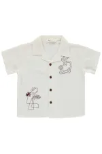 Erkek Çocuk Takım 2-5 Yaş Ekru-Kahve - Paket