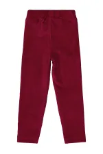 Girl's Leggings 2-5 Years Old Burgundy - Package