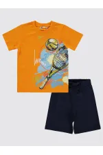 Erkek Çocuk Takım 2-5 Yaş Açık Oranj - Paket